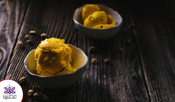 طرز تهیه بستنی زعفرانی خانگی