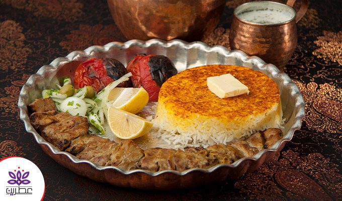 طرز تهیه ته دیگ زعفرانی رستورانی|طرز ته دیگ زعفرانی با ماست