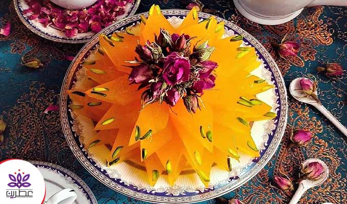 طرز تهیه مسقطی زعفرانی
