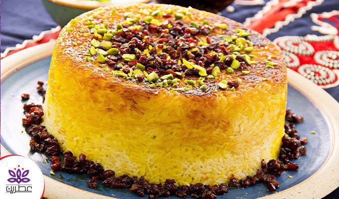 مرحله به مرحله دستور پخت ته‌ چین زعفرانی مجلسی